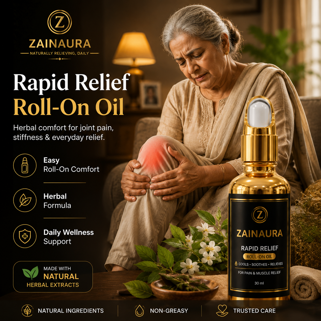 Rapid Relief Roll-On Oil for Pain & Muscle Care