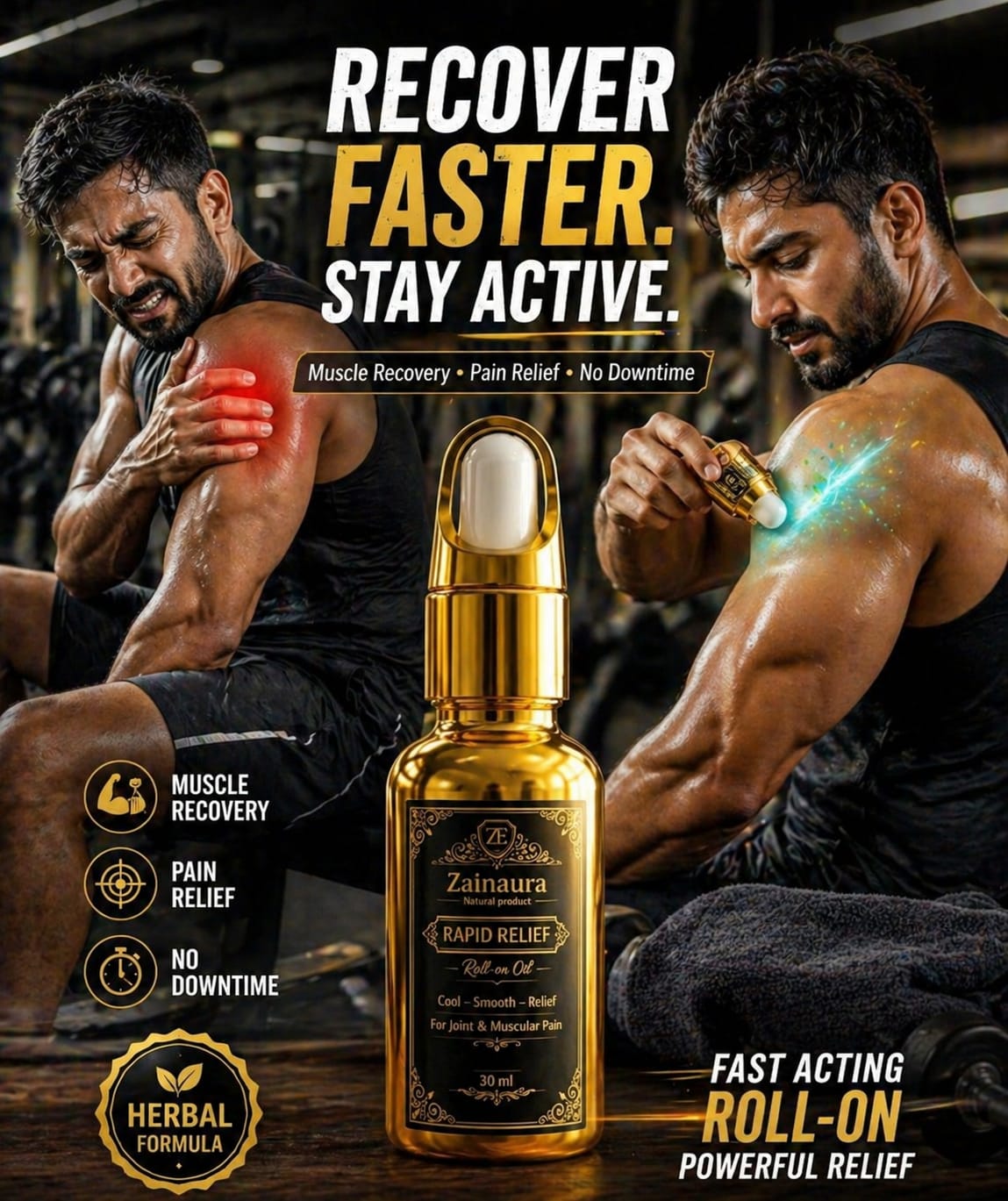 Rapid Relief Roll-On Oil for Pain & Muscle Care